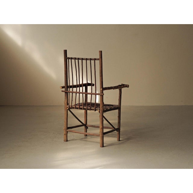 Brutalist Naive Hazelnut Branch Armchair, France, 1970 For Sale - Image 9 of 17