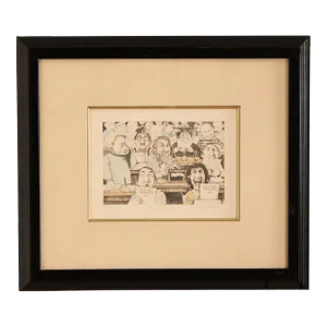 Charles Bragg 'Bar Exam' Limited Edition Etching, Custom Framed