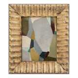 Contemporary Abstract Oil Painting in Vintage Gold Ripple Frame For Sale