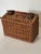 Folk Art Vintage Rattan Picnic Basket Rustic For Sale - Image 3 of 4