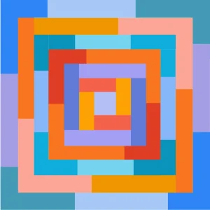 "Celebration of Spring No. 2" Contemporary Geometric Print on Fine Art Paper by Sassoon Kosian