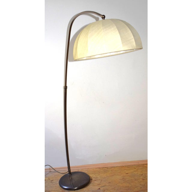 Metal Large Height-Adjustable Arc Lamp from J.T. Kalmar, 1940s For Sale - Image 7 of 9