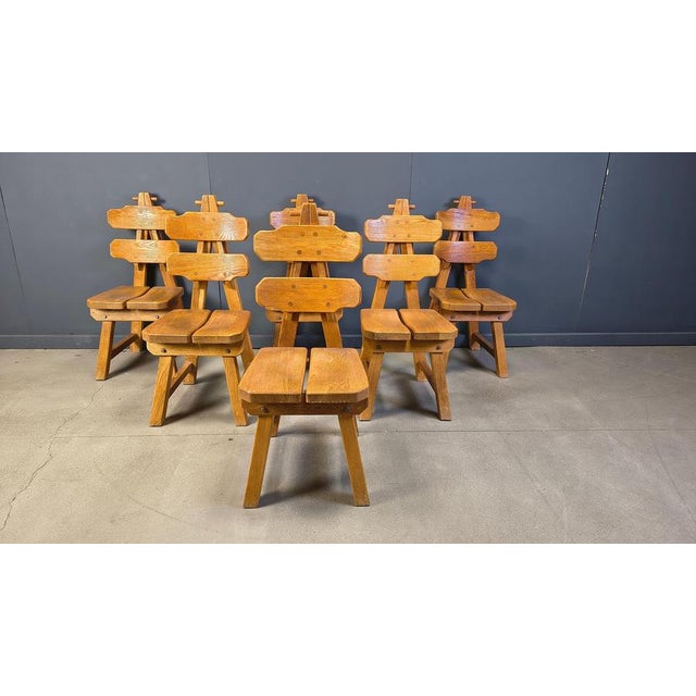 Vintage Brutalist Dining Chairs, 1960s, Set of 6 For Sale - Image 15 of 17