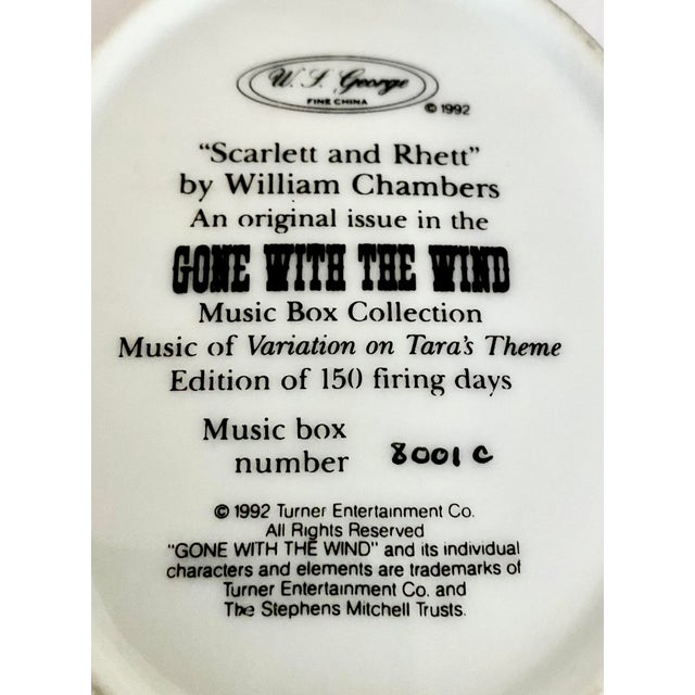 W. S. George FINE CHINA 1992 Scarlett and Rhett by William Chambers. An original issue in the GONE WITH THE WIND Music Box...