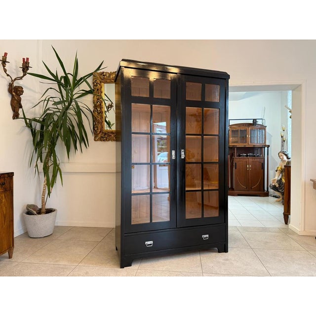 Antique Art Nouveau Display Cabinet, 1890s For Sale - Image 10 of 16