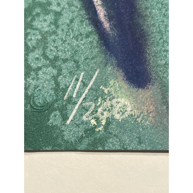 Green Rare! Limited Edition 11/200 Woodblock Print 'Koy Fish' by Martin Green (1920–1980) For Sale - Image 8 of 8