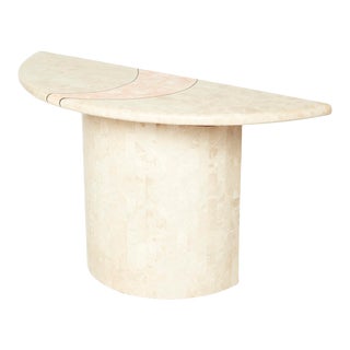 Vintage 1980s Maitland Smith Style Tessellated Console Table For Sale