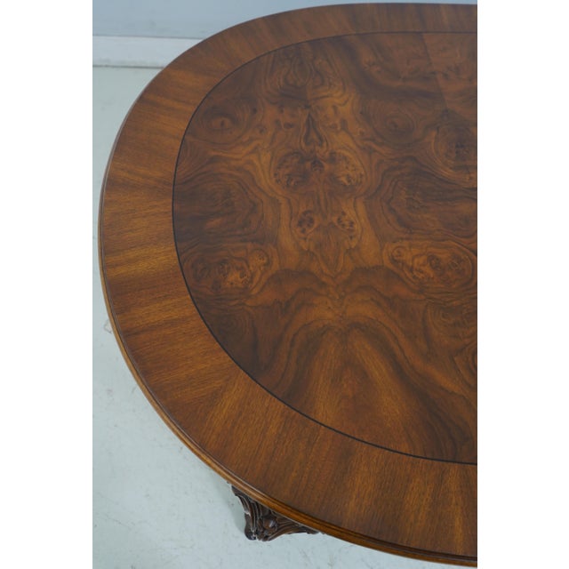 Karges Burl Walnut Georgian Style Dining Table For Sale - Image 15 of 18