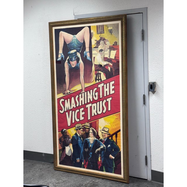 Vintage "Smashing the Vice Trust" Movie Poster For Sale - Image 4 of 12