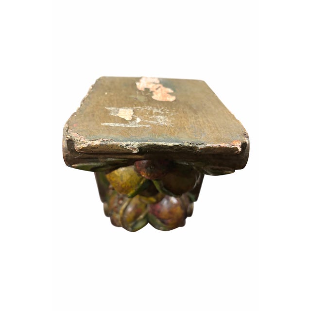 Late 19th Century Ready to Hang Antique Late 19th Century Barbola-Style Fruit Motif Decorative Corbel / Architectural Ornament – 9” For Sale - Image 5 of 18