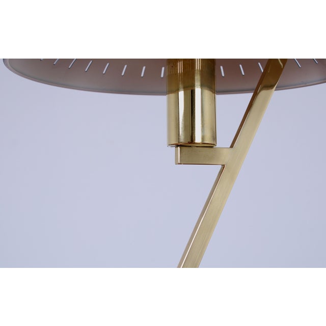 Metal Brass and Black Decora Z Table Lamp by Louis Kalff for Philips, 1950s For Sale - Image 7 of 17