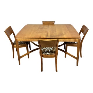 1940s Mid-Century Modern Dining Set in the Style of Heywood Wakefield For Sale