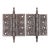 Pair of 4.5 X 4.5 In. Antique Cast Iron Victorian Door Hinges For Sale