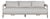 Paradiso Teak Wood Sofa Natural Look - Gray Fabric For Sale