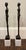 Black Late 20th Century Pair of Giacometti Style Male & Female Figural Sculptures on Marble Bases For Sale - Image 8 of 17