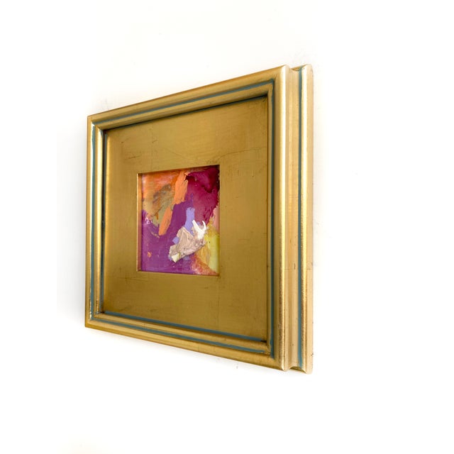 Abstract Expressionism "Heart Ache" Pair of Framed Mini Paintings by Jessalin Beutler For Sale - Image 3 of 6