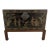 Late 20th Century Antique Chinese Hand Painted Pigskin Trunk, Black Lacquer For Sale