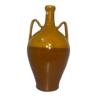 Vintage Nicola Fasano Grottaglie Italian Terracotta Floor Urn - 24" For Sale