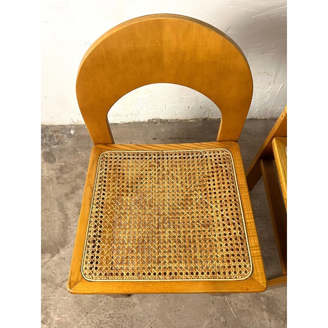 1970s Vintage Arcadia Cane Chairs from Fratelli Tagliabue, 1970, Set of 4 For Sale - Image 5 of 18