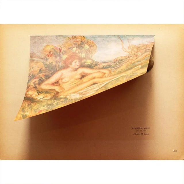 1940s 1944 "Seated Bather" Parisian Offset Lithograph After Auguste Renoir For Sale - Image 5 of 8