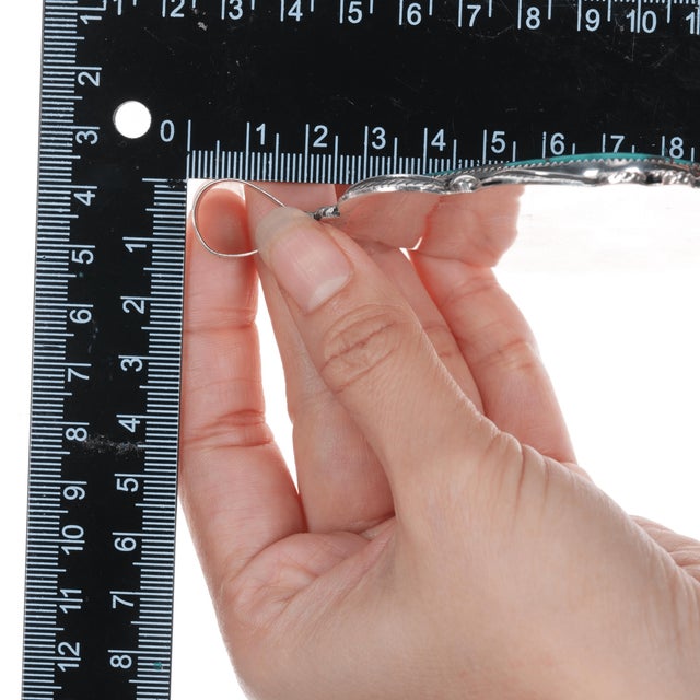 Huge Vintage Native American sterling and turquoise pendant For Sale In Austin - Image 6 of 7