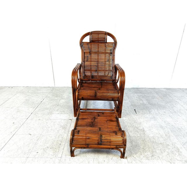 1950s Mid-Century Rattan and Bamboo Garden Chair, 1950s For Sale - Image 5 of 18