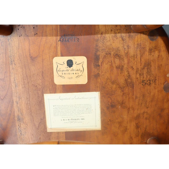 L. & J.G. Stickley, Inc. Pair of Vintage Stickley Windsor Armchairs For Sale - Image 4 of 8