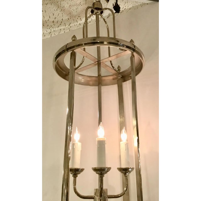 Four Light Stainless Steel Pendant Lantern For Sale - Image 4 of 5