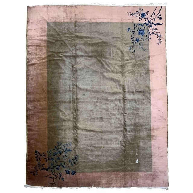 1920s Handmade Antique Art Deco Chinese Rug For Sale - Image 11 of 11