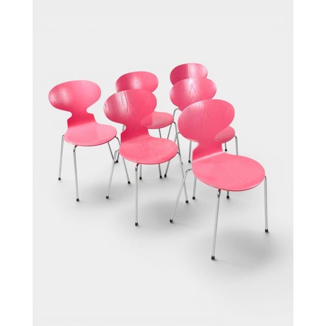 Metal Model 3101 The Ant Chairs by Arne Jacobsen for Fritz Hansen, 1970s, Set of 6 For Sale - Image 7 of 7