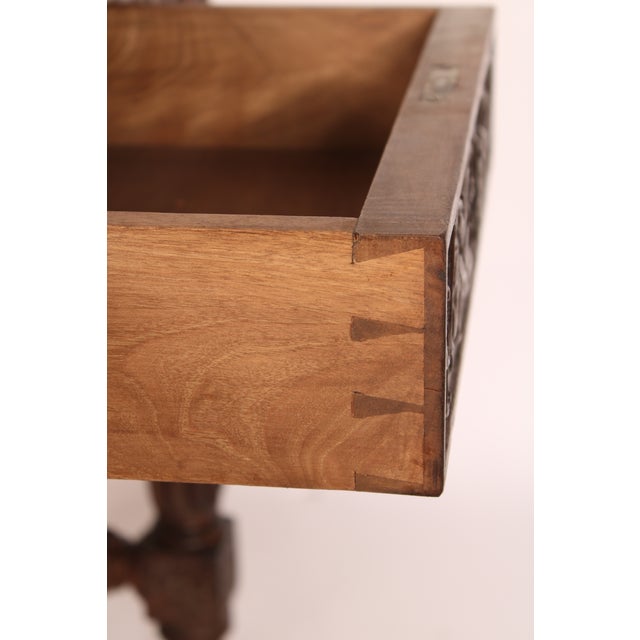 Baroque Style Walnut Writing Table For Sale - Image 13 of 13