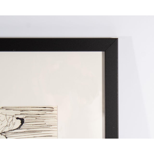 Contemporary Abstract Ink Drawing Signed by Harry Hilson For Sale - Image 3 of 6