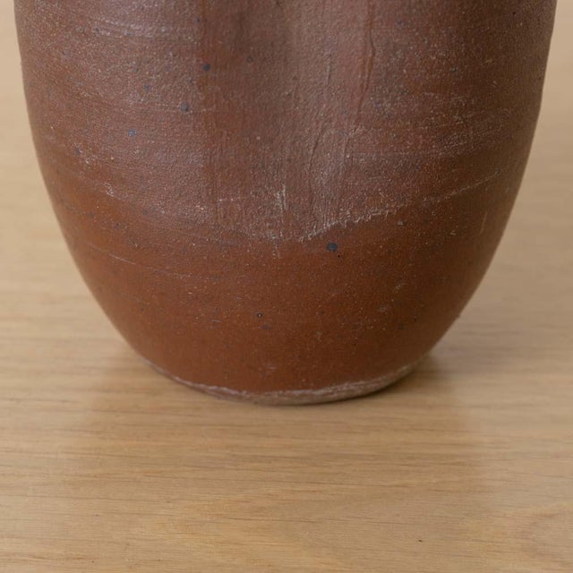 Ceramic 1960s Japanese Bizen Stoneware Vessel For Sale - Image 7 of 9