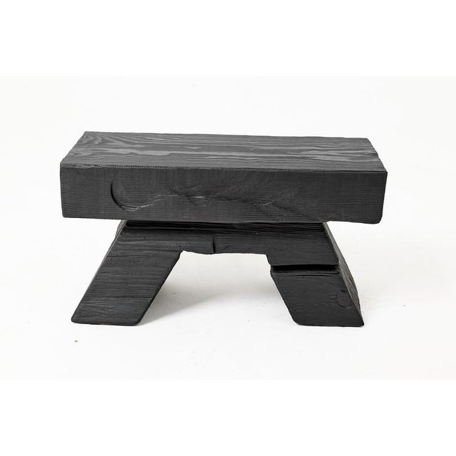 Wood Sculptural Hardwood Side Table by Logniture For Sale - Image 7 of 11