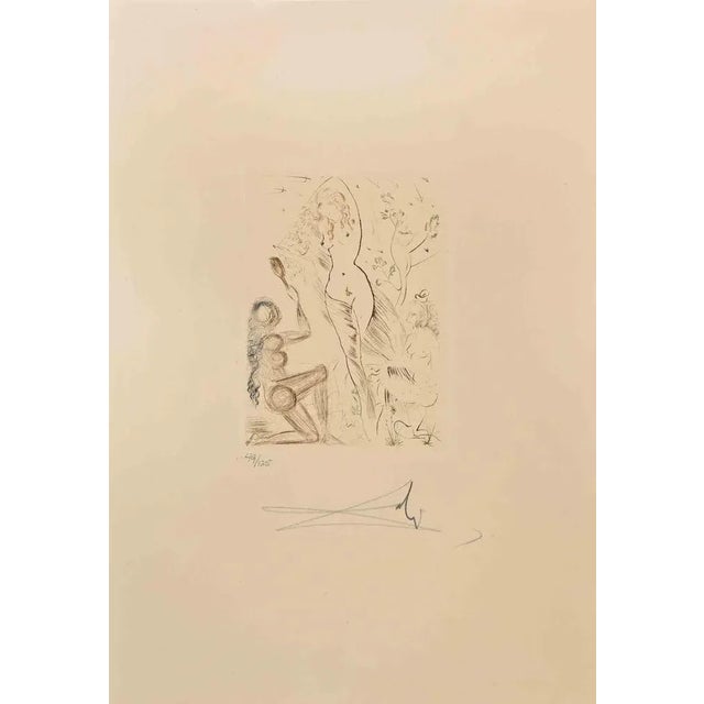 Modern Dali, Blanchefleur, Etching and Drypoint, 1972 For Sale - Image 3 of 3