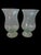 French Mid Century French Biot Pale Green 7” Bubble Glass Hurricane Candle Holders / Photophores a Pair For Sale - Image 3 of 7