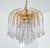 Murano Glass Teardrop Chandelier with Gilded Frame attributed to Paolo Venini, 1970s For Sale - Image 9 of 18
