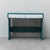 1970s desk. Teal-colored wooden frame with white drawers. Item as pictured, with minor signs of wear.