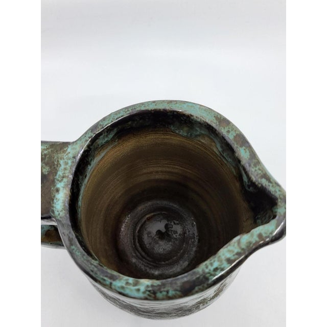 Aqua French Sandstone Jug by Alexandre Kostanda, 1940 For Sale - Image 8 of 18