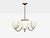 1940s Danish Modern, Pendant Light, Brass, Glass For Sale - Image 4 of 12