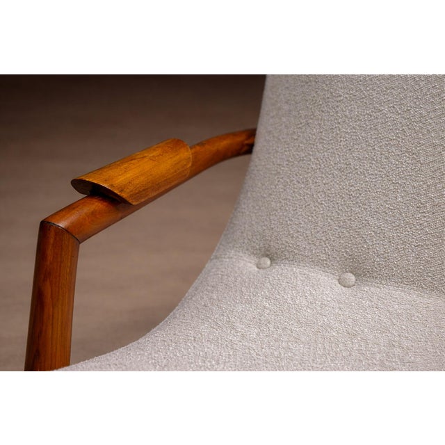 Armchair in Caviuna Wood & Boucle, Giuseppe Scapinelli, 1950s - Lot 811 For Sale - Image 14 of 16
