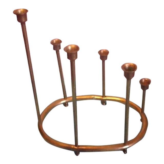 Brass Mid-Century Candelabra For Sale