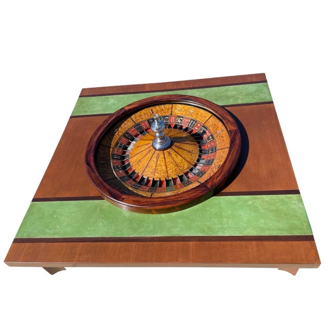 George Mason Roulette Wheel in MCM Coffee Table | Chairish