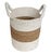 Textile Vintage Woven Seagrass & Cotton Rope Floor Basket For Sale - Image 7 of 12