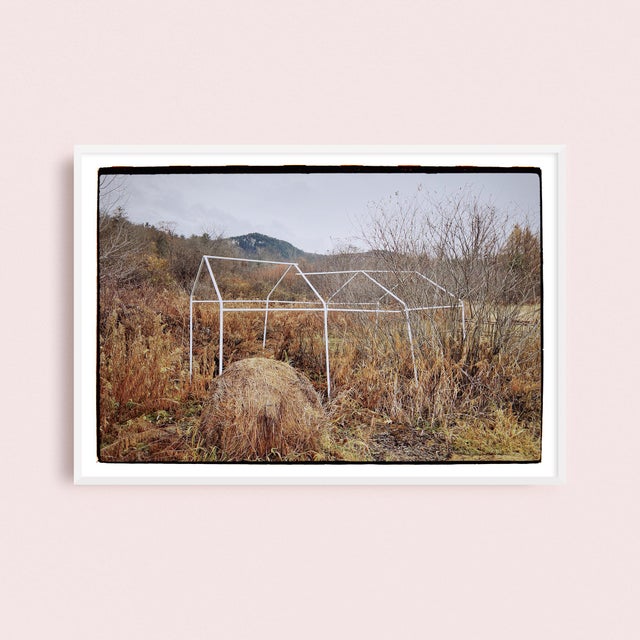 Rural Landscape Photograph, Berkshires Massachusetts, 'White Frame', 18 X 12" Fine Art Photography Print For Sale - Image 4 of 4