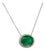 Natural Emerald Diamond Pendant Necklace 15" 14k WG 4.06 TCW Certified For Sale