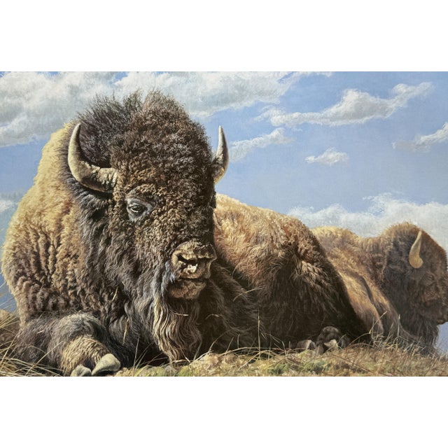 Art Deco Once We Were Many Lee Cable Limited Edition S/N Wild Buffalo Fine Art Print W/Coa For Sale - Image 3 of 9