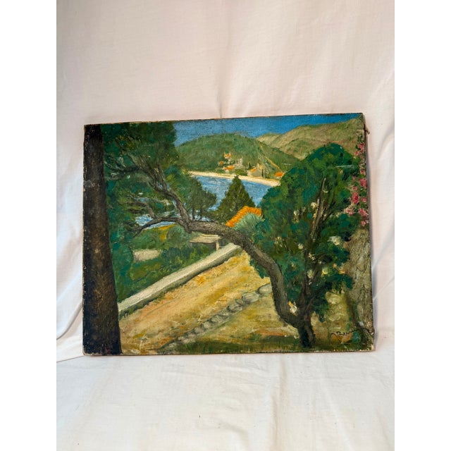 French Antique, French, Oil on Canvas, South of France -Signed For Sale - Image 3 of 9