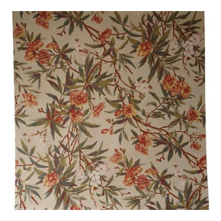 Late 20th Century Deadstock Ralph Lauren Vinyl Wallpaper- Climbing Oleander in Cream For Sale