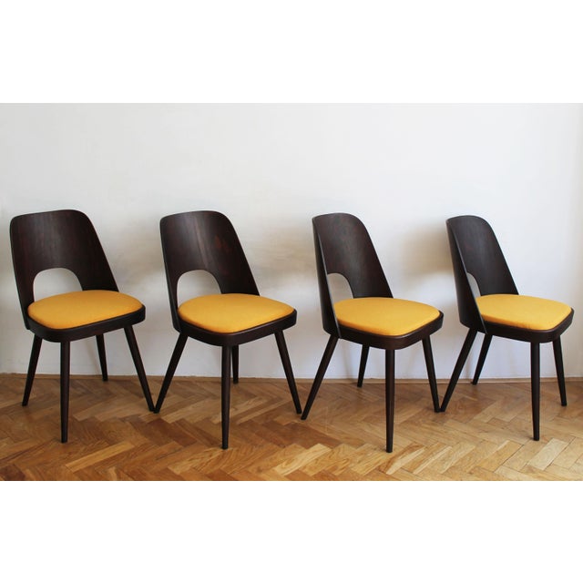 Mid-Century Modern Mid-Century Dining Chairs by Oswald Haerdtl for Ton, 1959, Set of 4 For Sale - Image 3 of 18